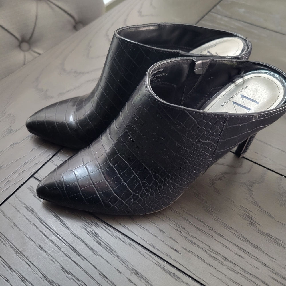 Worthington black heels 6.5 6 1/2 women's